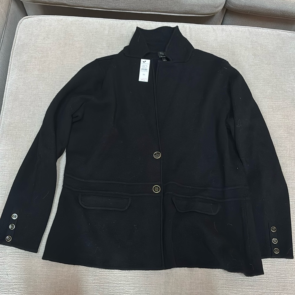 Talbots plus petite pure merino wool jacket
